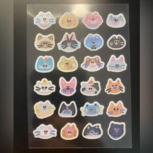Cat face acne patches- sheet of 24 free add on for any bundle purchase